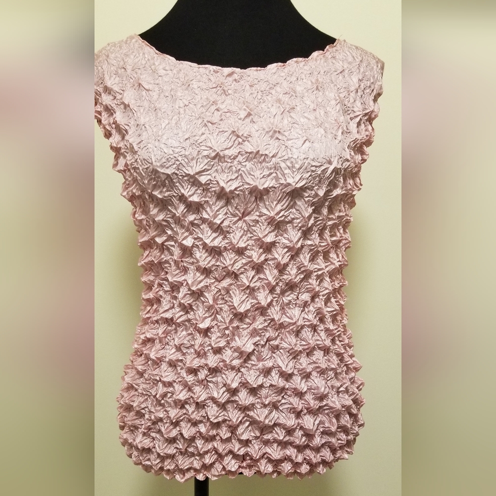 Pink Smocked Blouse with Blouson Sleeves NWOT